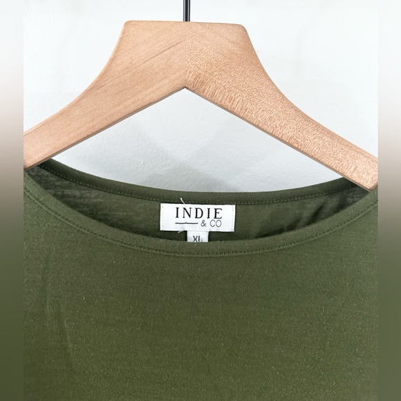 Indie & Co Hensley Long Sleeve Tee Green Size XL - Picture 8 of 9